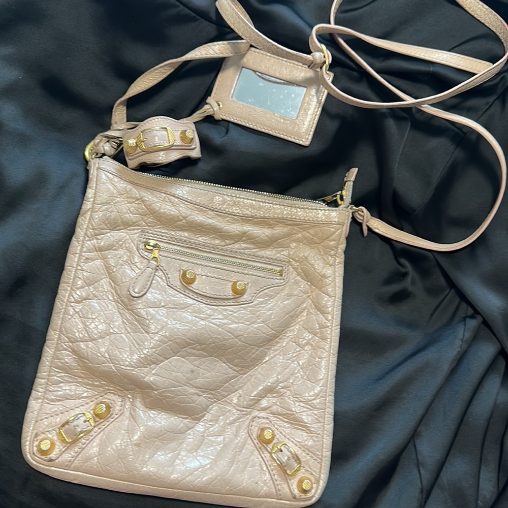 Baby pink Balenciaga purse